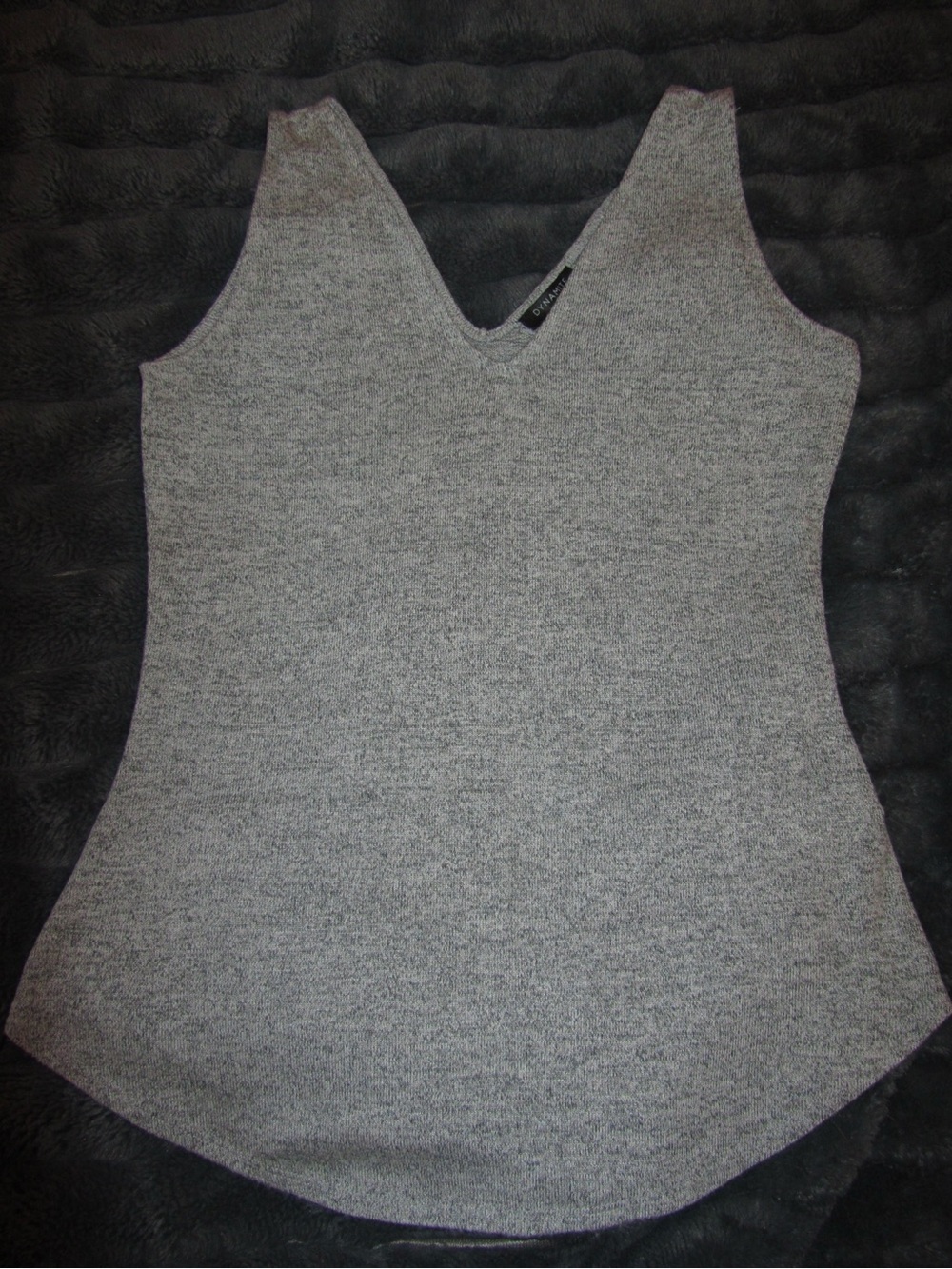 Dynamite Heather Gray V-Neck Knit Tank